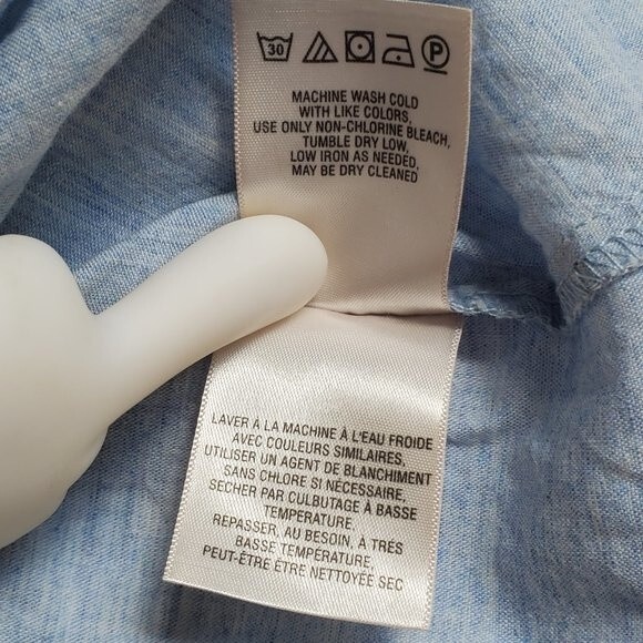 Postmark Anthro Drew Off the Shoulder Layered Reddish Orange Denim Top Size S - Picture 12 of 13